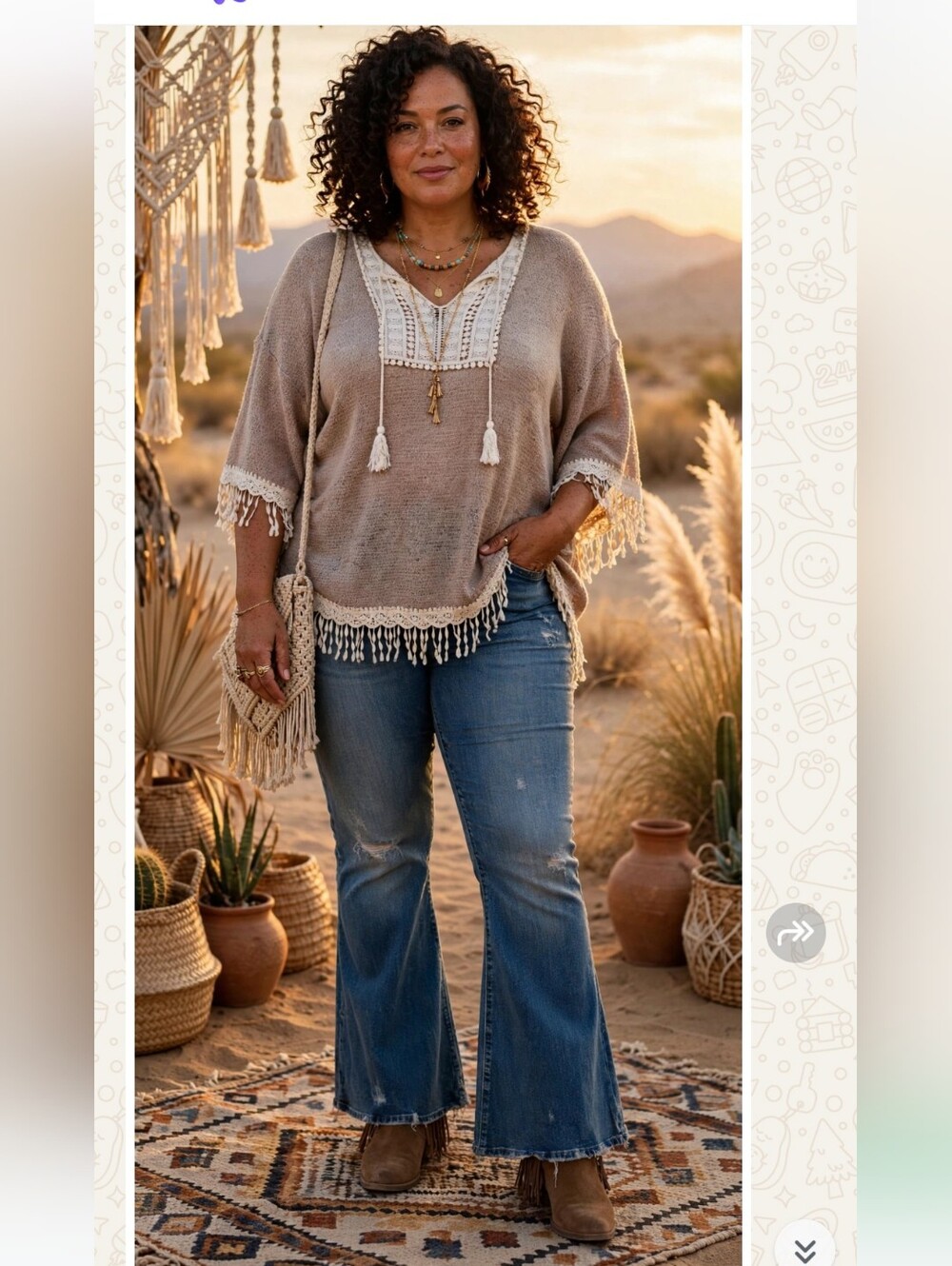 Plus Size crochet detail top